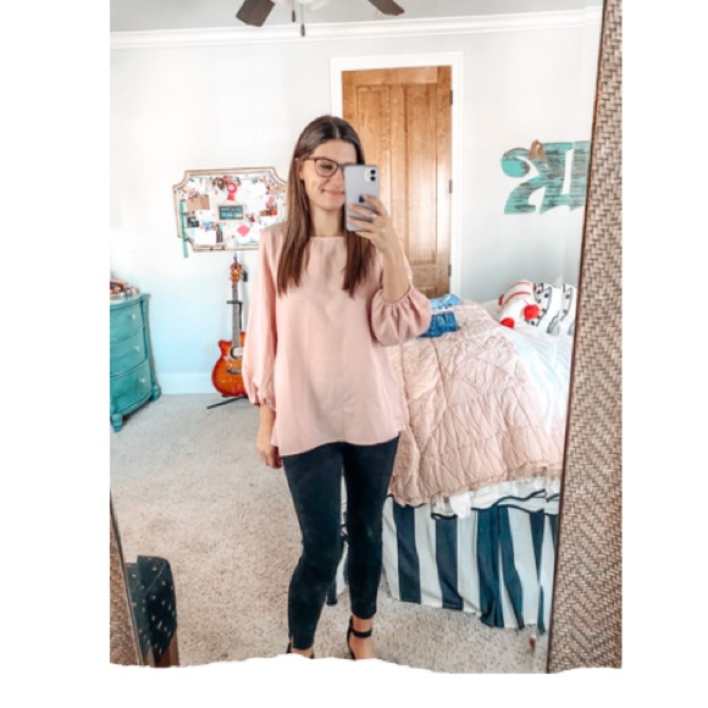 Pink 3/4 sleeve top
